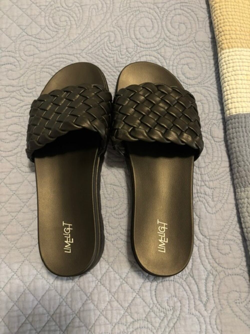 Woman's Limelight Black Sandals, Size 9